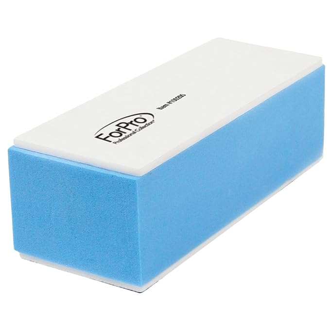 ForPro Professional Collection Miracle Buff & Shine - Grey 400/White 4000 Grit- Twelve (12) Double Sided Manicure & Pedicure Buffers - 1” H x 1.375” W x 3.75” L
