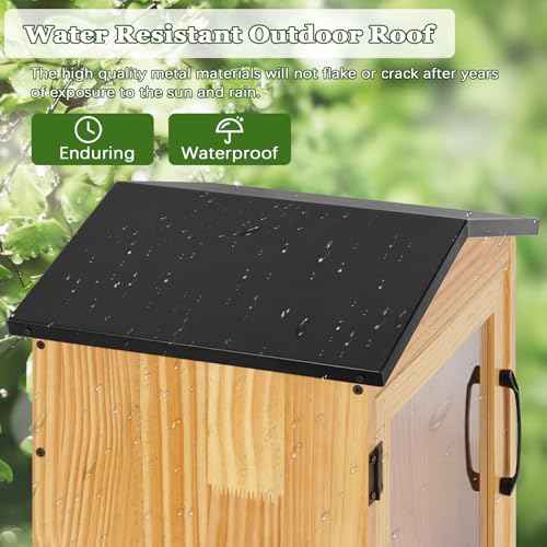 Outdoor Library Outdoor Book Box Storage Small Wooden Cabinet Little Literature Box for Neighborhoods Community and Schools Sharing Books, Flyers, Newspapers, Food and Art (B)