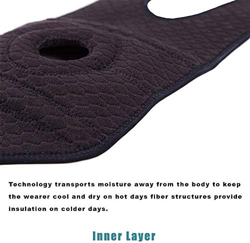 Patella Knee Brace for Arthritis Pain and Support with Side Stabilizers for Meniscus Tear, Women, Men, Acl, Running, Mcl, Tendonitis, Athletic, Lcl - Adjustable Neoprene Open Knee Sleeve -Grey