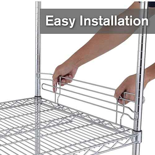 METRO L36N-4C Super Erecta 4" High Stackable Ledge for Wire Shelving, Chrome, 36"