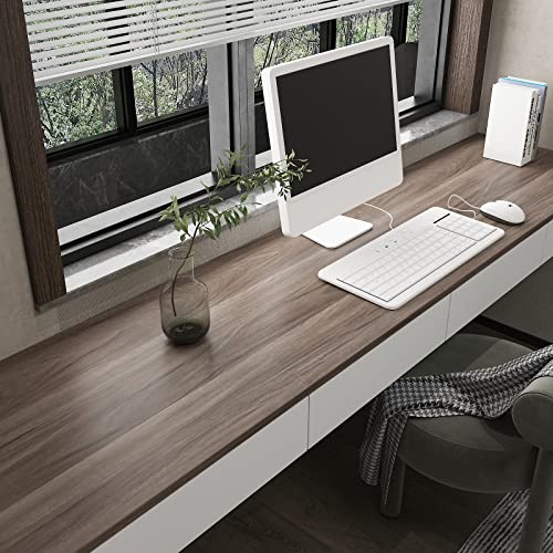 CRE8TIVE Wood Contact Paper for Countertops Waterproof Faux Wood Peel and Stick Wallpaper Removable Self Adhesive Thick Rustic Wood Grain Contact Paper Vinyl Roll for Kitchen Cabinets Shelves 12"x80"