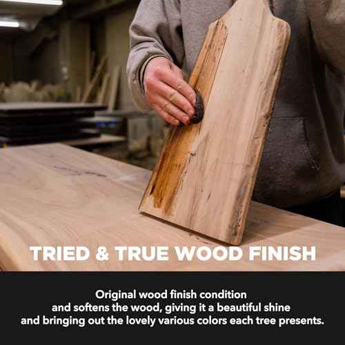 Premium Original Wood Finish - Linseed Oil, Carnauba Wax & Beeswax Blend, Ideal for All Woodwork, Long-Lasting Durability - Natural Safe Sealer - for Polish, Condition, Restore Interior Wood - 3.4 oz