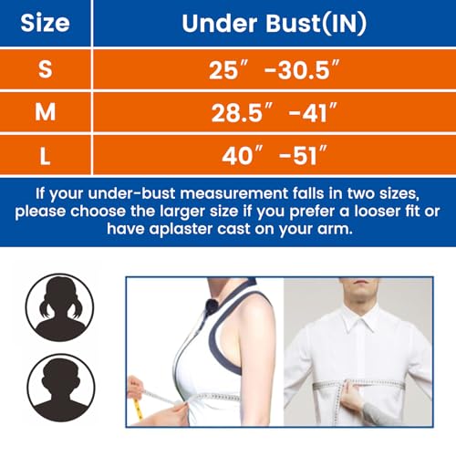 Arm Sling for Shoulder Injury with Waist Strap - Immobilizer Brace Support for Sleeping, Rotator Cuff Surgery (Mesh Version, Right, Medium,28.5-41 inch)