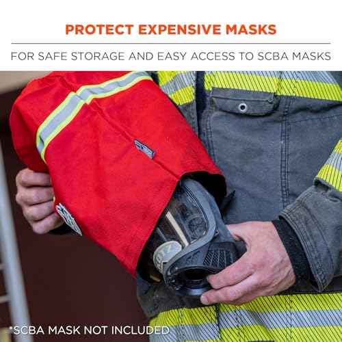 Ergodyne Arsenal 5082L Fireman's SCBA Respirator Firefighter Mask Bag for Air Pack with Drop Down Access for SCBA Mask, Fleece Lined