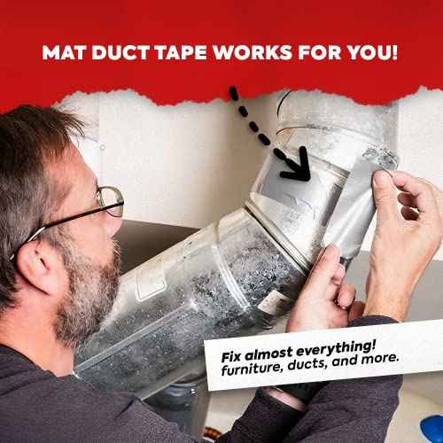 MAT Duct Tape Black Industrial Grade, 3/4 inch x 60 ft. Waterproof, UV Resistant for Crafts, Home Improvement, Repairs, & Projects