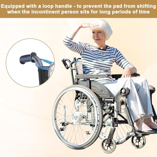 Waterproof Highly Absorbent Incontinence Wheelchair Pads for Elderly (White-Yellow)