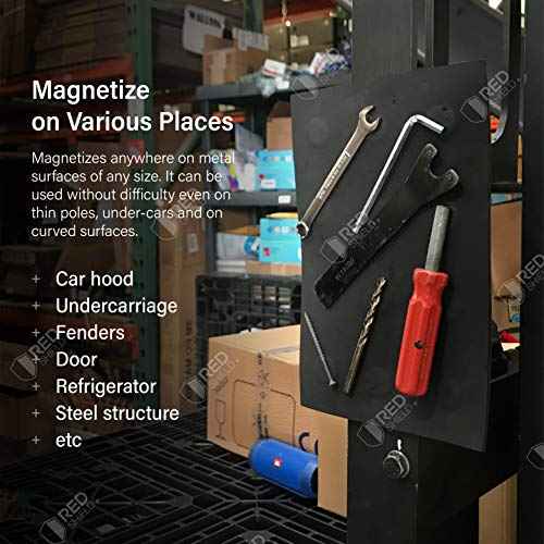 RED SHIELD Flexible Pad with Magnets, Tool Holder, Set of 2, Keep Tools Nuts Bolts Screwdrivers & All Other Parts Organized with Strong Mag Tray, 11.61 x 8 inches, No More Dropping Down or Misplacing