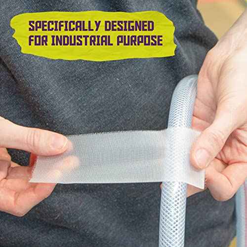 ATack Duct Tape Clear Cotton Textile, 2-Inches x 30 Yards, Easy Tear by Hand Clear Duct Tape for Commercial Use, Heavy-Duty Repair, Packing, Moving, and Outdoor Repair Weatherproof and Cold-Resistant