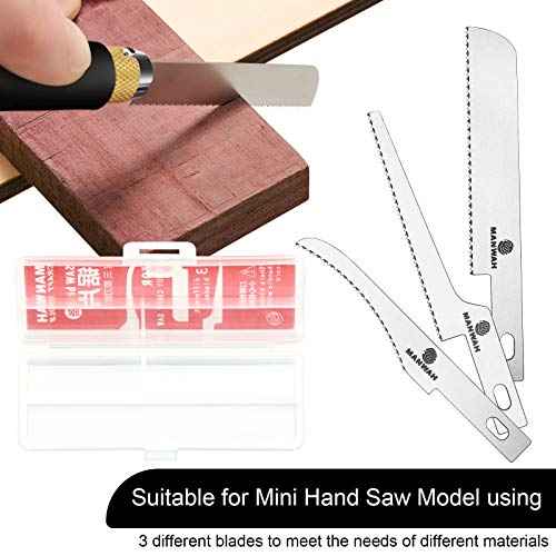 Honoson 6 Pieces Hobby Saw Blades Replacement Mini Craft Blade Micro Knife Saw Blades with Plastic Storage Box for Hand Cutting Tree Limbs and Branches Wood Pruning