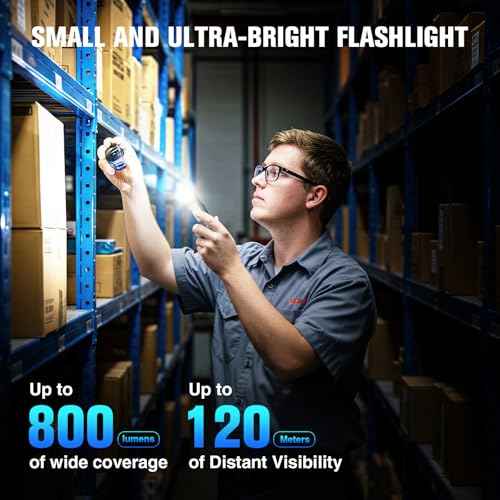 RECHOO Rechargeable Flashlights High Lumens 2Pack, Magnetic EDC Flashlight with Clip, 8 Modes Powerful Pocket LED Flashlight, Waterproof Portable Flat Flashlights for Home Camping Emergency