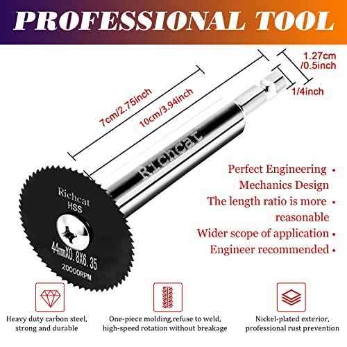Richcat PVC Pipe Inside Cutter,Inside Pipe Cutter,Internal Plastic Pipe Cutter,Plumbing Internal Plastic ABS Pipe Cutter Set,1/4" Hex Shank,High Speed Steel(5 Black Saw Blades)