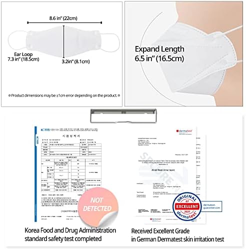 AIRAID-KF94 [Individually Wrapped] - Made in Korea, 4-Layer Filter, 3D Face Mask, Black, White, Adult and Older Teens
