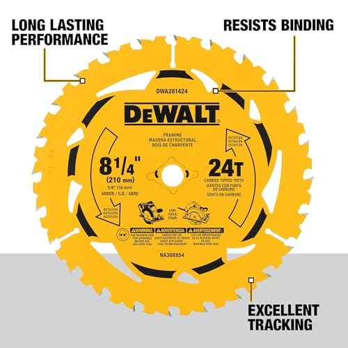 DEWALT 8-1/4 in. 24T Circular Saw Blade (DWA281424)