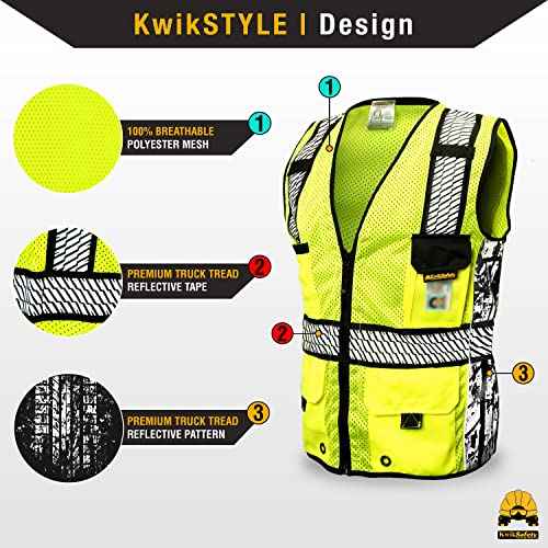 KwikSafety - Charlotte, NC - RoadBOSS Econ & Premium Safety Vest Class 2 Reflective Vest ANSI OSHA Safety Vest for Men
