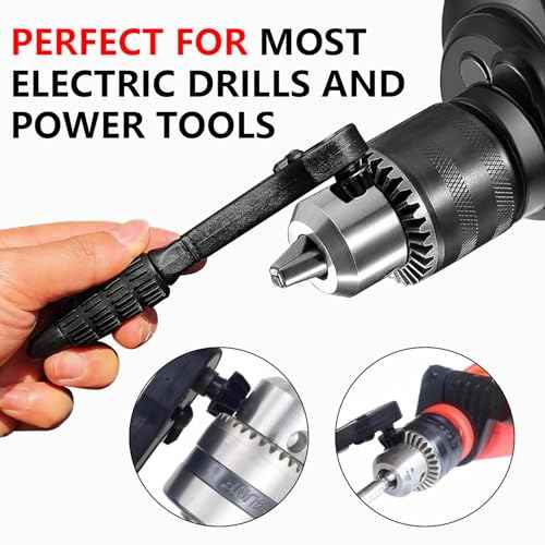 2-in-1 Ratcheting Drill Chuck Key Wrench,Drill Chuck Key,Universal Chuck Key Replacement Tool for Drill, Compatible with Most Electric Drills and Power Tools(1Pcs