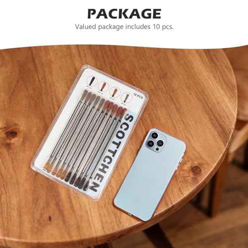 SCOTTCHEN Sanding Sticks Matchsticks Fine Detailing Sanding Grits 120/180 and 400/800-10 Pack