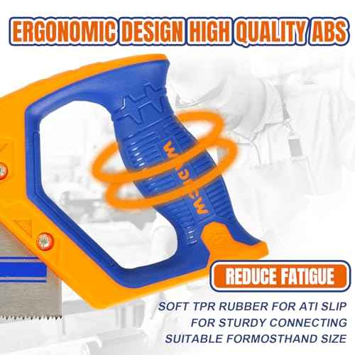 12 Inch Pro Hand Saw: 11 TPI Fine-Cut Soft-Grip Hardpoint Handsaw with Ergonomic Non-Slip Handle - Perfect for Sawing, Trimming, Gardening, Drywall and Plastic Pipes