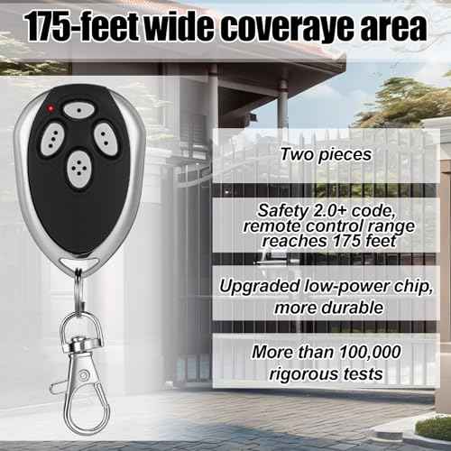 Kingdder 6 Pcs 4 Channels Gate Opener Remote Compatible with Aleko LM123 433.92mhz Garage Door Remote Control Transmitter with Keychain for a Variety of Doors, Easy Programming
