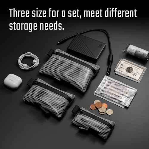 TACTICAL GEEK Storage A5 EDC Storage Pouch Set, Multi-Purpose Molle EDC Gadget Pouch, Multi-Functional Utility Small Tool Pocket,Luggage Organiser Divider Small Pouch Organizer for Daily Carry (White)