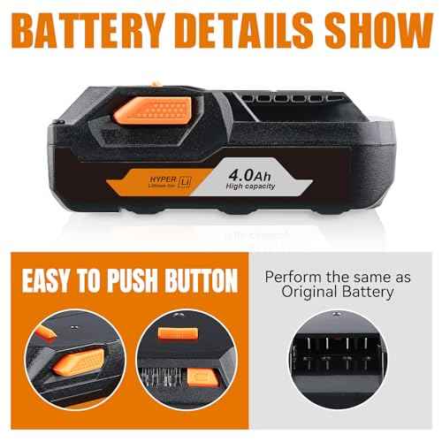 FERRYBOAT R840085 4000mAh Compatible with Ridgid 18v Battery R840087 R840083 R840086 R840085 R840084 AC840085 AC840086 AC840087P 2Packs 18V Lithium ion Battery