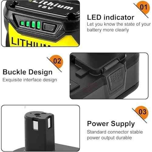 Upgraded 2Pack 8000mAh Replacement for 18V 8.0Ah Battery Compatible with Ryobi 18 Volt Lithium Ion Battery P102 P103 P104 P105 P107 P109 P190 P191 P122 Cordless Power Tools
