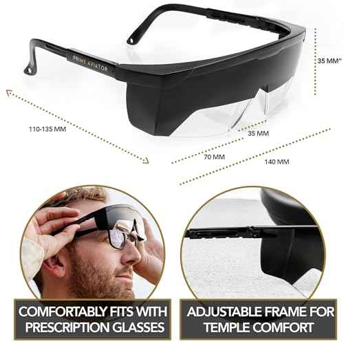 FOGGLES IFR Flight Training Glasses - Pilot Training & Simulating IMC, Sun Glare Protection, Adjustable Temples for Comfort, Blockalls, Hard Case