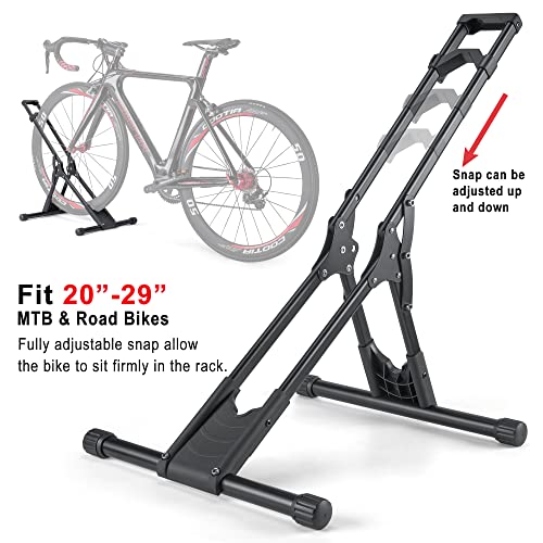 CHEPARK Bike Floor Stand Rack- Indoor Bike Stand for Garage/Home - Bike Storage Bicycle Parking Rack Fit 20¡±-29¡± Mountain Road Bikes (1 Bike Rack)