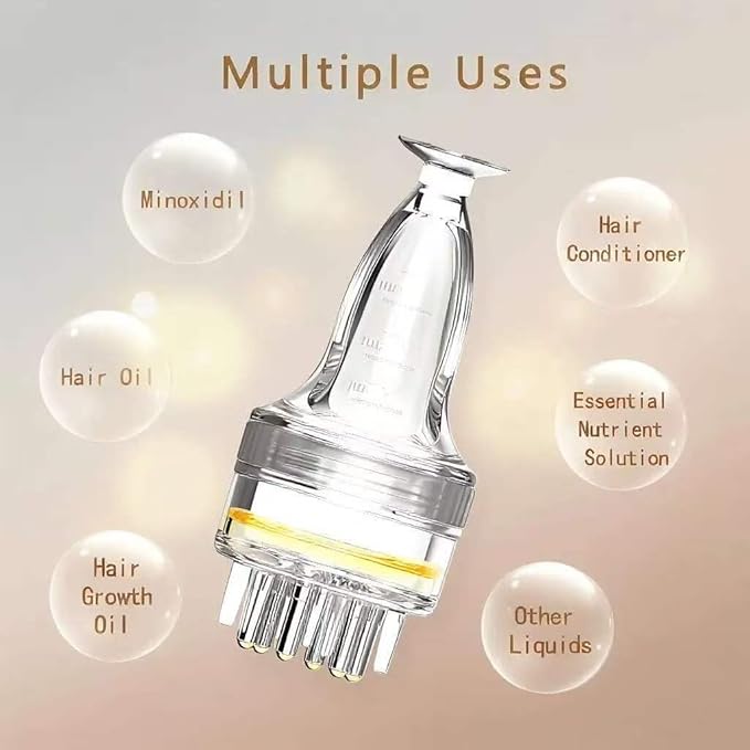 Minoxidil Applicator, Hair Oil Applicator, Scalp Oil Applicator, Mini Scalp Massager Hair Growth, Bottle Minoxidil Applicator Brush Tool, Minoxidil Application Tool with Massage Roller Ball