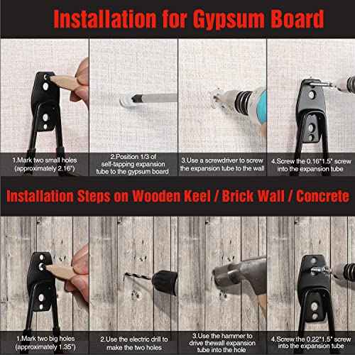 WORKPRO 12-Piece Garage Hook Set, Heavy Duty Steel Garage Hangers, Utility Wall Mount Hooks, Tool Hangers for Bikes, Garden Tools, Ladders and Bulky Items