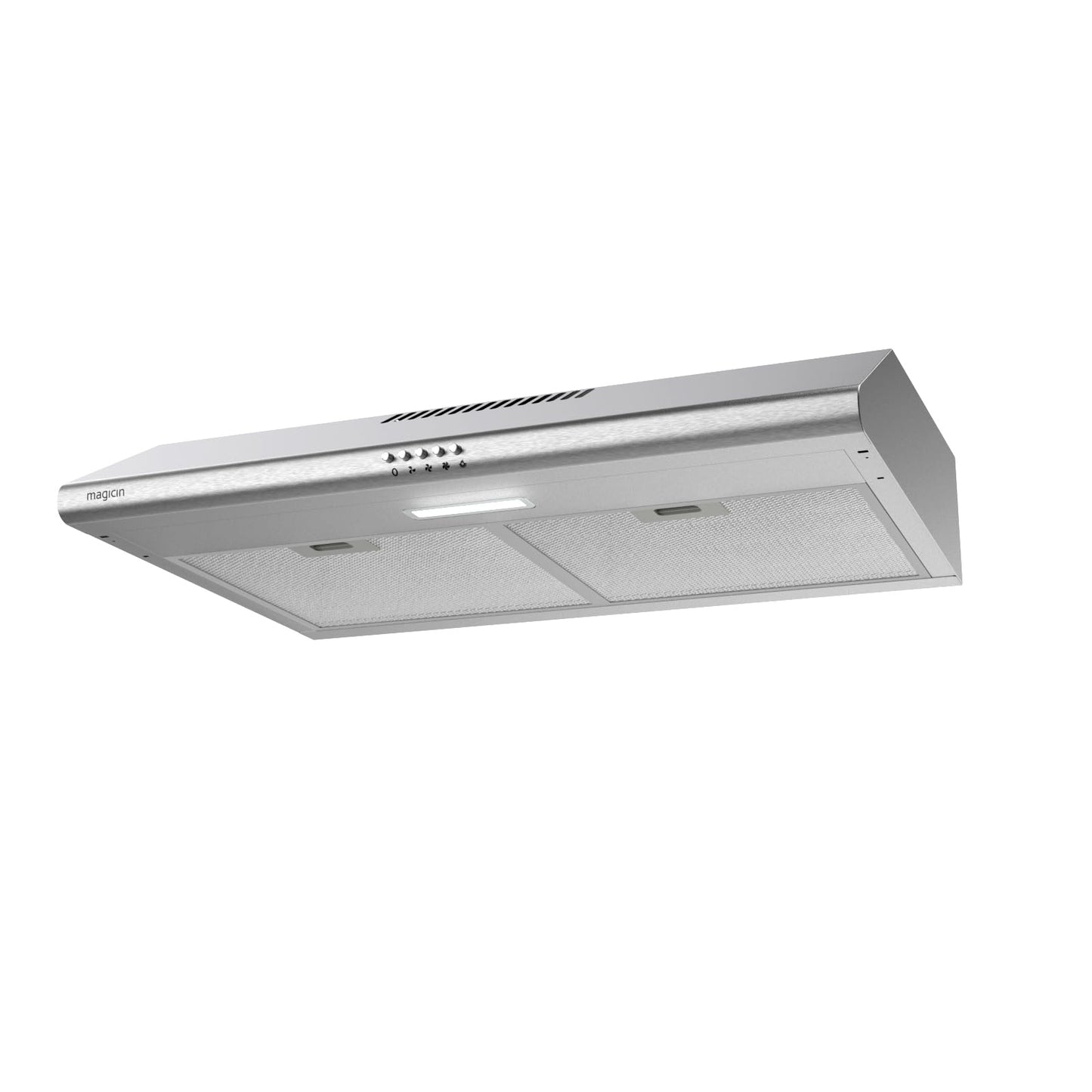 Magicin 30inch Under Cabinet Range Hood Stainless Steel Vent Hood With 3 Speed Exhaust Fan, Ducted And Ductless Convertible, LED Bright Light Bulb and Charcoal Filter