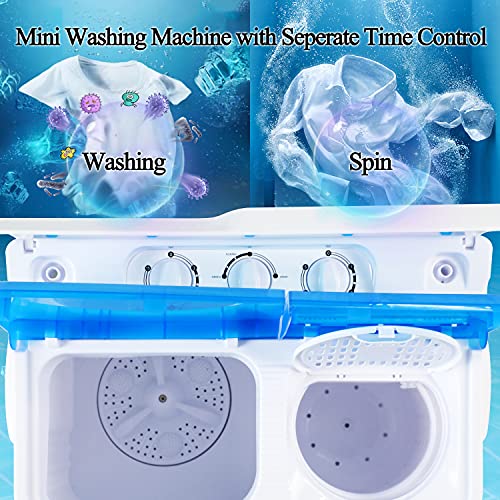 INTERGREAT Portable Washing Machine 24 lbs Mini Washer and Dryer Combo, Small Compact Apartment Washer Machine for Laundry, Camping, RV, Dorms