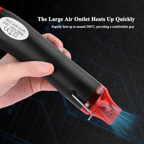Mini Heat Gun 300W Portable Handheld Heat Gun Dual-Temperature Hot Air Gun for Removing Epoxy Cup Painting Resin Air Bubbles, Drying Crafts & Shrink Wrap Paint