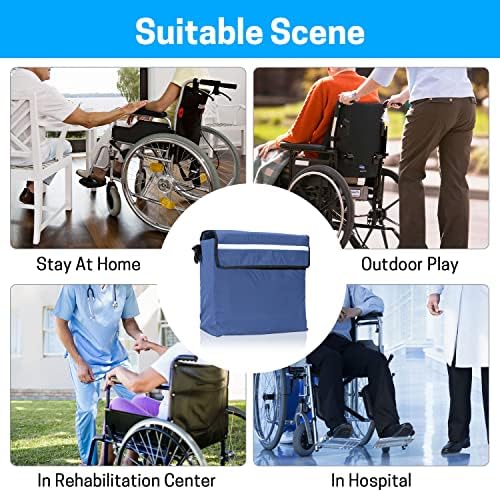 SWISSELITE Wheelchair Bag,Wheelchair Backpack Bag,Wheel Chair Storage Tote Accessory-Large Capacity with Reflective Stripe for Walker Rollator Wheelchair Transport Chair