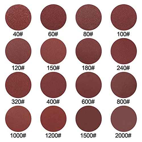 325 PCS 3 Inch Sanding Discs pad, SIJDIEE Hook and Loop 40-2000 Grit Assorted Drill Grinder Rotary Tools Attachment with 1/8 Inch Shanks Backing Pad, Soft Foam Buffering Pad and Hand Sanding Block