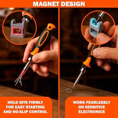Ratcheting Screwdriver Set 68-in-1, Magnetic Screwdriver Set with Portable Storage Case, Compact Socket Screwdriver Kit for Electronics, PC, Phone, DIY Projects, Home Repairs
