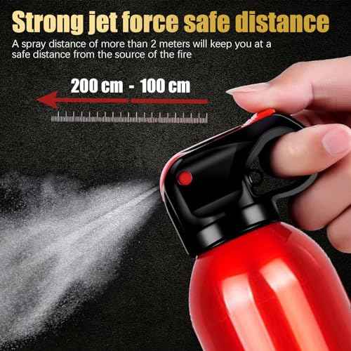 Portable Fire Extinguisher | 4-in-1 Small Fire Extinguisher for Home, Garage, Kitchen, Car | For Electric, Textile and Grease Fires | Non-Toxic, Easy Clean | Wall Mount Incl (4 pack)