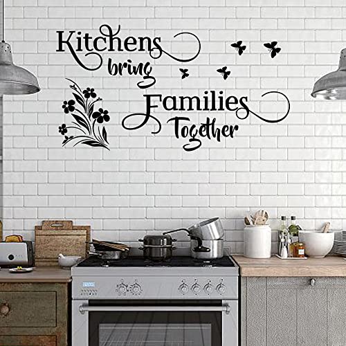 Kitchens Bring Families Together Kitchen Wall Decor Stickers Vinyl Art Mural Home Decoration Quotes