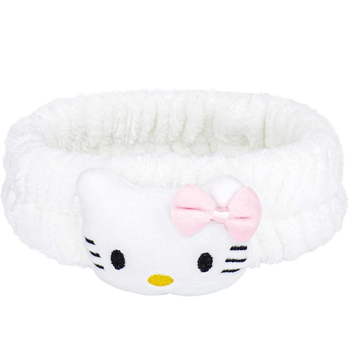 Kawaii Spa Headband for Washing Face, Cute White for Make Up, Party - Soft for Woman Girls