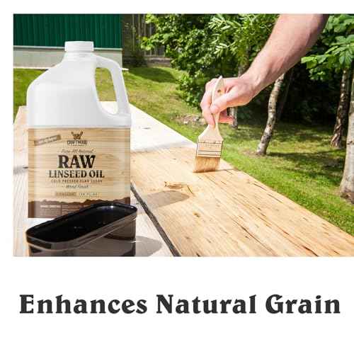 Raw Linseed Oil - 1 Gallon - Wood Restoring Finish for Indoors and Outdoors