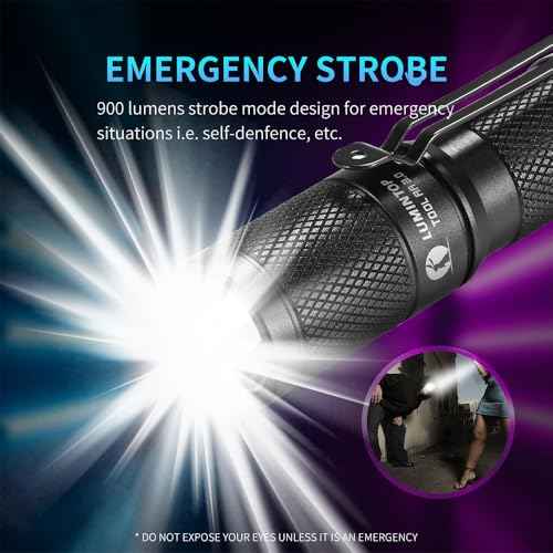 LUMINTOP Pocket-Sized Super Bright Flashlight Set Tool AA 2.0 EDC Flashlight with Magnetic Tail and 920mah Rechargeable Battery, 650 Lumens, 5 Modes with Mode Memory, Waterproof Torch for Camping