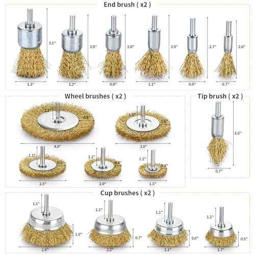 32 PCS Wire Brush for Drill, Carbon Steel Wire Wheel and Pen Brush Set, Drill Attachments, Drill Wire Brush for Rust Removal, Corrosion, Paint Cleaning, 1/4" Drill Shank