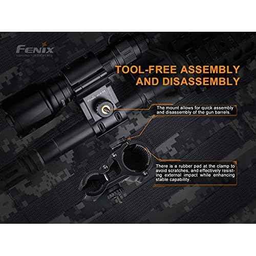 EdisonBright Fenix ALG-18 Barrel Mount for Flashlight BBX3 Battery Carry case
