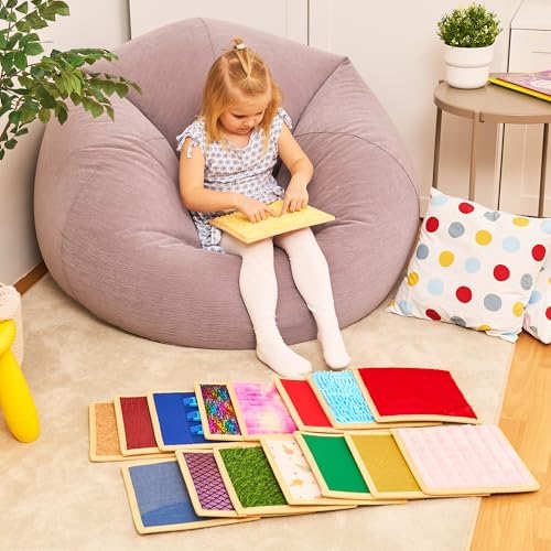 Sensory Wall Panel for Kids | Textured Tiles Sensory | Sensory Wall for Play & Learning | Sensory Mats for Toddlers & Classrooms | Interactive Texture Panels | Sensory Wall 16 Pack