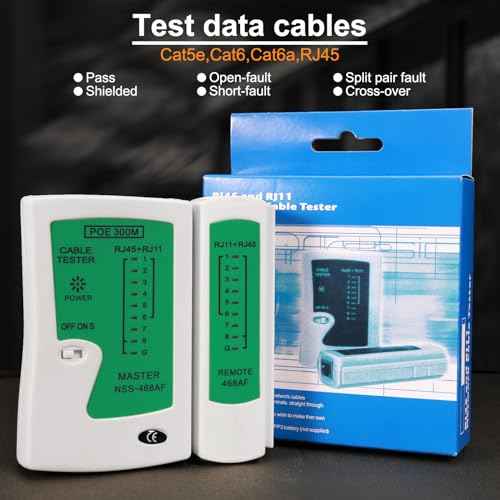 Pass Through RJ45 Crimp Tool Kit, RJ45 Ethernet Crimper Cat5 Cat5e Cat6 Crimping Tool Kit