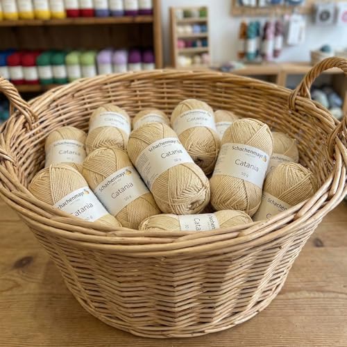 [ Set of 2 Skeins ] SMC Catania Originals 100% Mercerized Cotton Yarn, Total 3.52 Oz. Each 1.76 Oz (50g) / 136 Yrds (125 m) Amigurumi Yarn Fine-Sport 2 (404 Sand)
