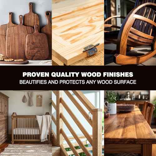 Premium Original Wood Finish - Linseed Oil, Carnauba Wax & Beeswax Blend, Ideal for All Woodwork, Long-Lasting Durability - Natural Safe Sealer - for Polish, Condition, Restore Interior Wood - 3.4 oz