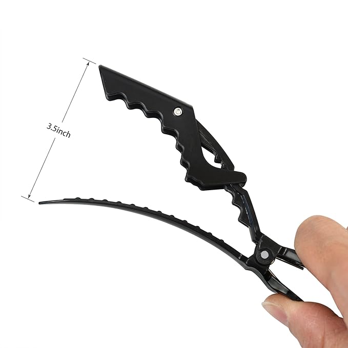 10 Pcs Hair Clips for Women Ã¢ÂÂ Alligator Styling Sectioning Clips Professional Barber Clips of Salon (Black)