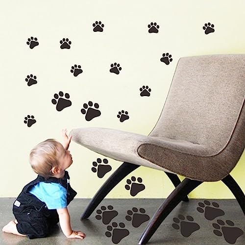 MLM Dog Paw Prints-Dog Pup Removable Vinyl Wall Sticker Decoration D?cor for Children Nursery Room Home D?cor Art Mural DIY