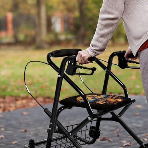 LedBack Halloween Walker Accessories Rollator Seat Cushion Owl Bat Walker Seat Cover Walkers, Rollators & Accessories for Walkers for Seniors