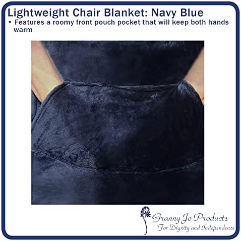Granny Jo Products Lightweight Wheelchair Blanket Navy Blue